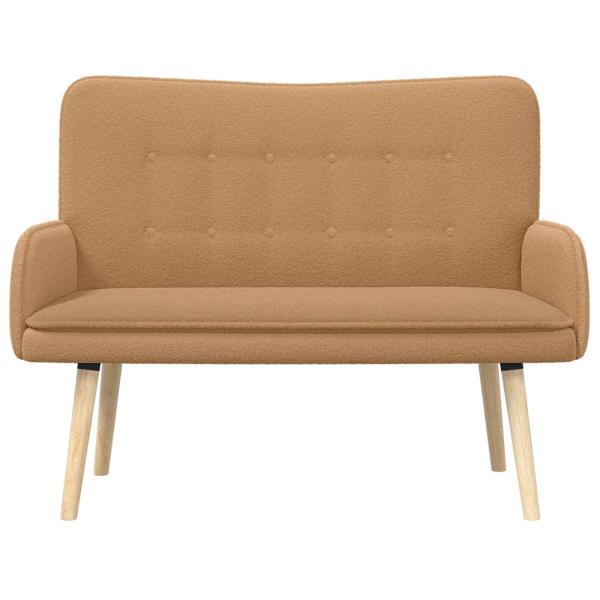 2-Sitzer Sofa Beige 115 x 61 x 87 cm Bouclé