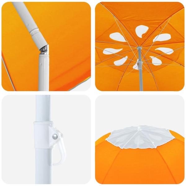 Gartensonnenschirm 160 cm 170T Polyester Orange