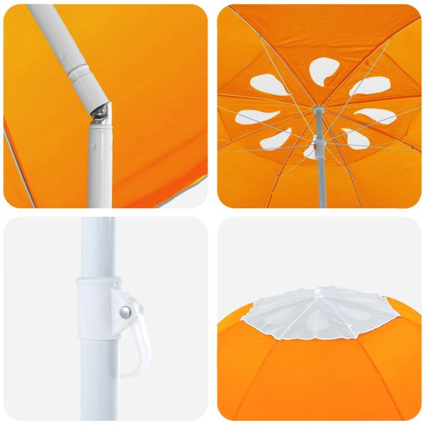 Gartensonnenschirm 240 cm 170T Polyester Orange