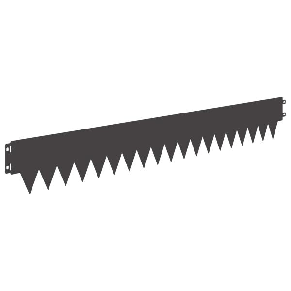 Rasenkante 50 stk. 103 x 15 cm Stahl Schwarz