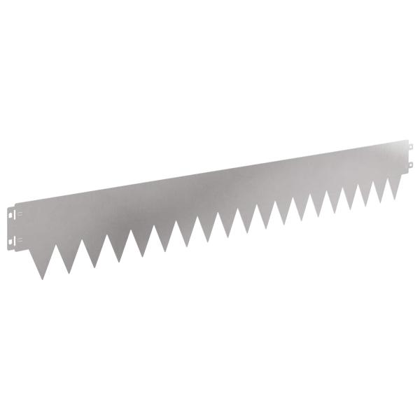 Rasenkante 10 stk. 103 x 15 cm Stahl Silber