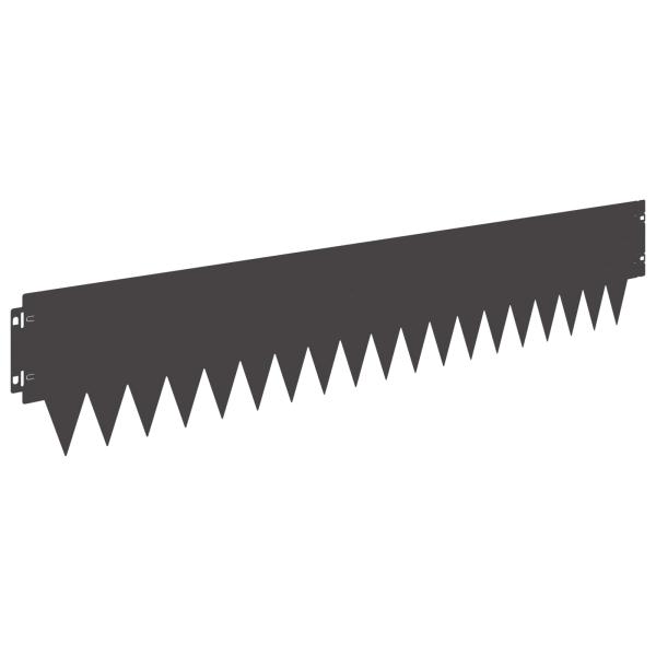 Rasenkante 10 stk. 103 x 20 cm Stahl Schwarz