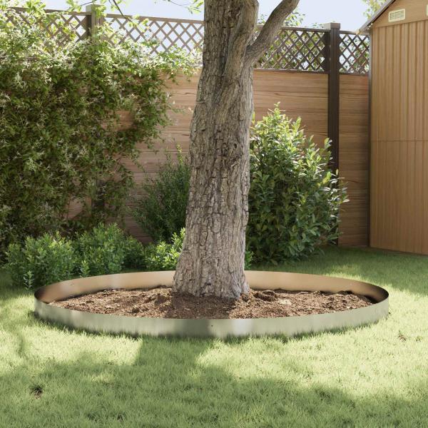 Rasenkante 20 stk. 103 x 20 cm Stahl Silber