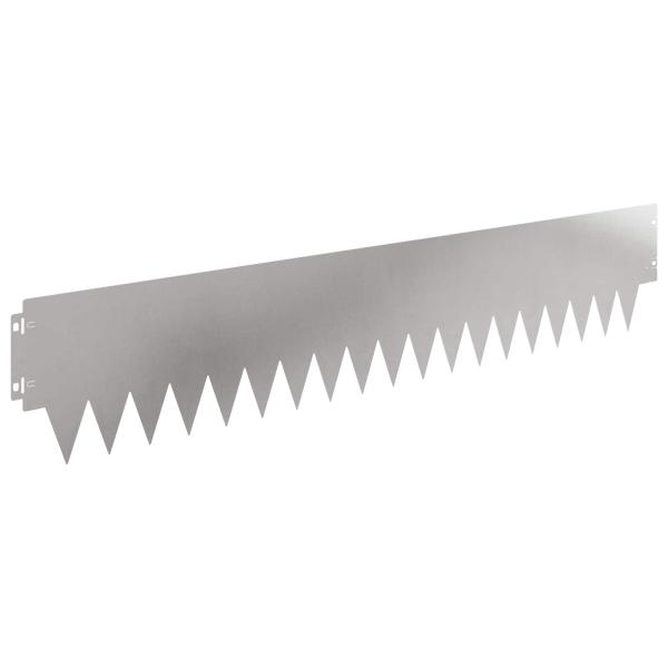 Rasenkante 30 stk. 103 x 20 cm Stahl Silber