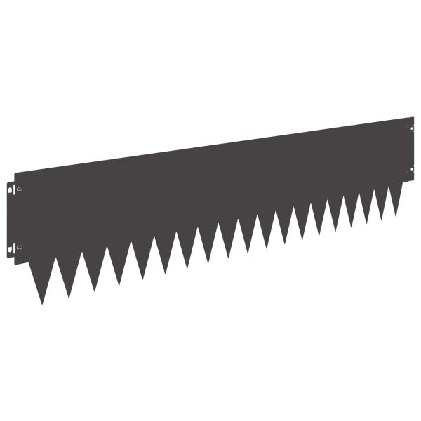 Rasenkante 30 stk. 103 x 25 cm Stahl Schwarz
