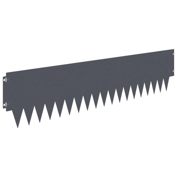 Rasenkante 30 stk. 103 x 25 cm Stahl Anthrazit