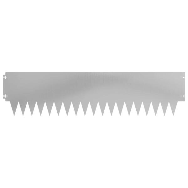 Rasenkante 10 stk. 103 x 25 cm Stahl Silber