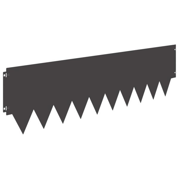 Rasenkante 20 stk. 103 x 30 cm Stahl Schwarz