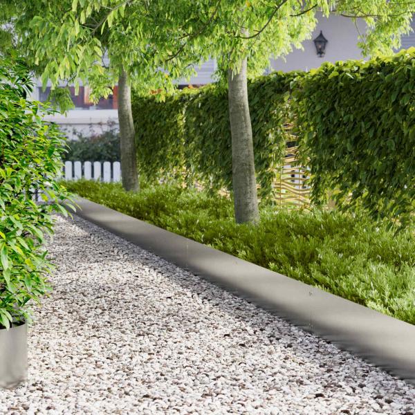 ARDEBO.de - Rasenkante 20 stk. 103 x 30 cm Stahl Silber