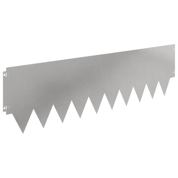Rasenkante 20 stk. 103 x 30 cm Stahl Silber