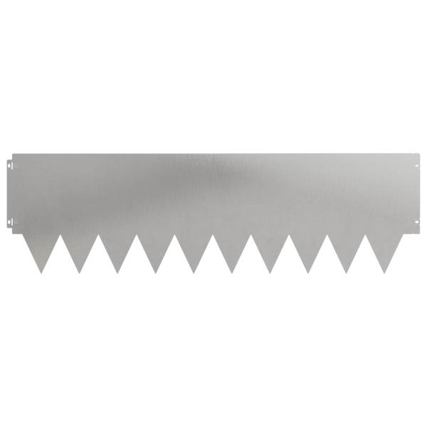 Rasenkante 20 stk. 103 x 30 cm Stahl Silber