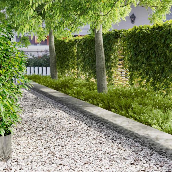 ARDEBO.de - Rasenkante 10 stk. 103 x 30 cm Stahl Silber