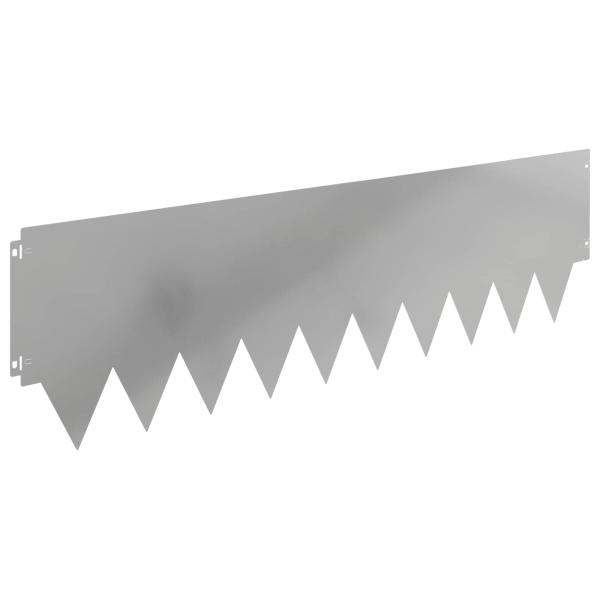 Rasenkante 20 stk. 103 x 30 cm Stahl Silber