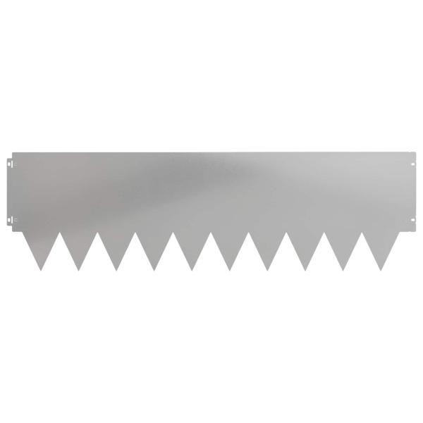 Rasenkante 20 stk. 103 x 30 cm Stahl Silber