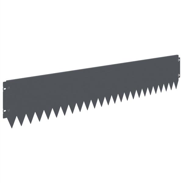 Rasenkante 10 stk. 103 x 20 cm Stahl Anthrazit