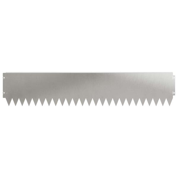 Rasenkante 20 stk. 103 x 20 cm Stahl Silber