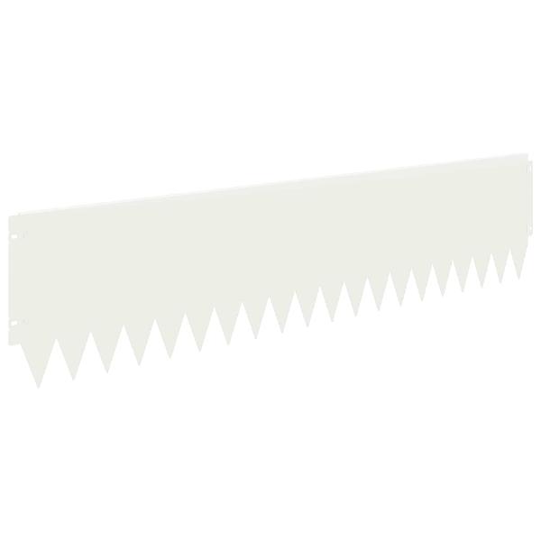 Rasenkante 20 stk. 103 x 25 cm Stahl Weiß