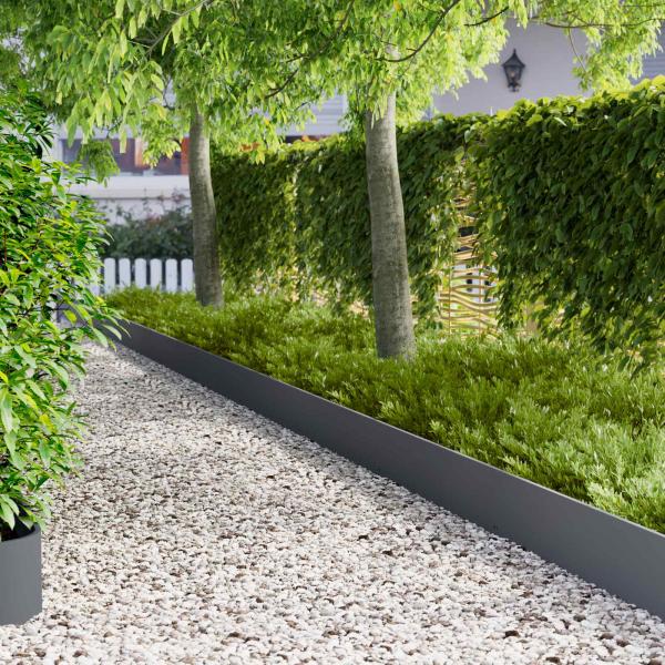 ARDEBO.de - Rasenkante 20 stk. 103 x 25 cm Stahl Anthrazit