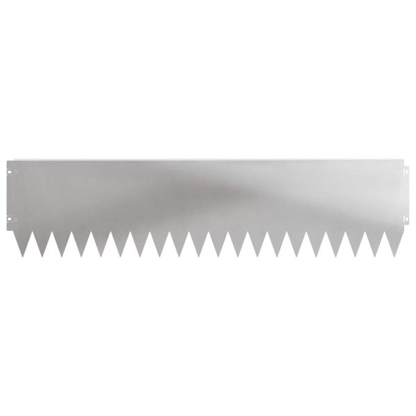 Rasenkante 10 stk. 103 x 25 cm Stahl Silber