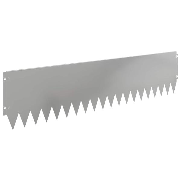 Rasenkante 10 stk. 103 x 25 cm Stahl Silber