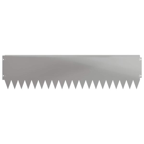 Rasenkante 20 stk. 103 x 25 cm Stahl Silber