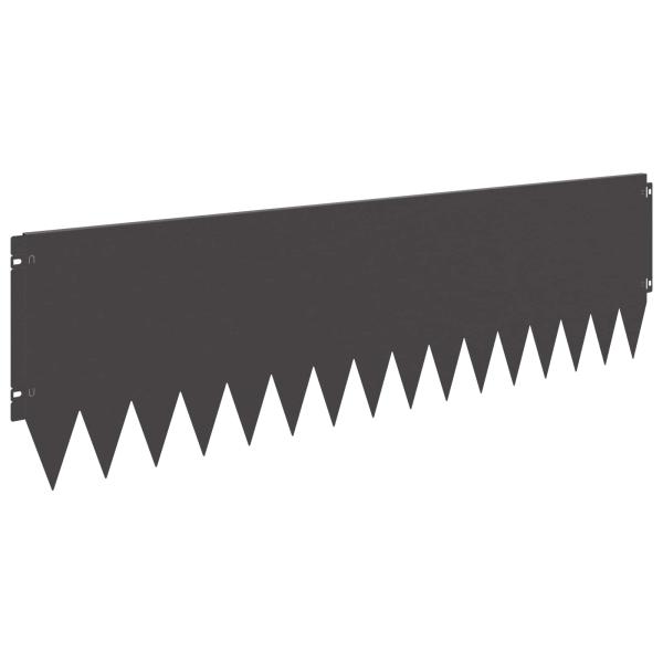 Rasenkante 10 stk. 103 x 30 cm Stahl Schwarz