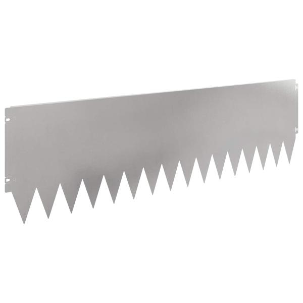 Rasenkante 10 stk. 103 x 30 cm Stahl Silber