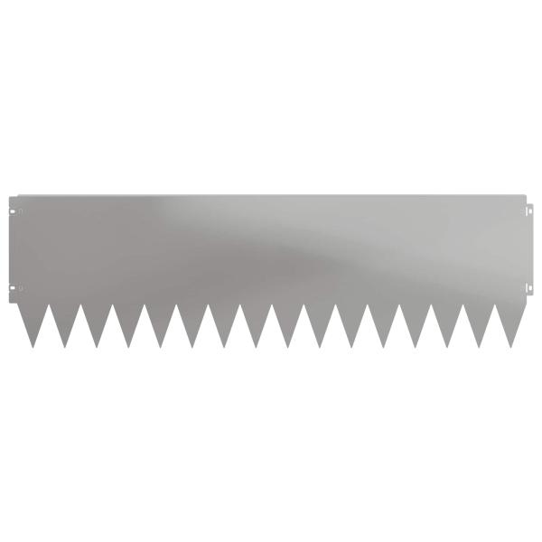 Rasenkante 10 stk. 103 x 30 cm Stahl Silber