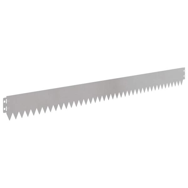 Rasenkante 10 stk. 103 x 10 cm Stahl Silber