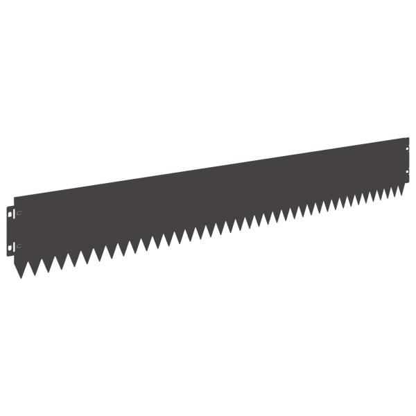 Rasenkante 20 stk. 103 x 15 cm Stahl Schwarz