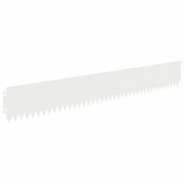 Rasenkante 30 stk. 103 x 15 cm Stahl Weiß