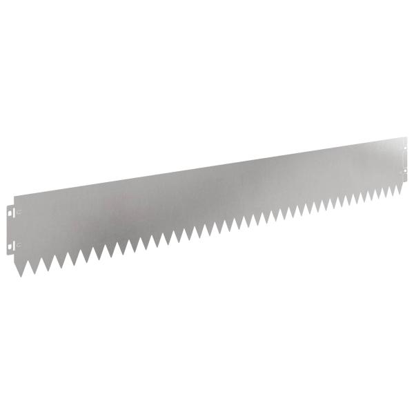 Rasenkante 20 stk. 103 x 15 cm Stahl Silber