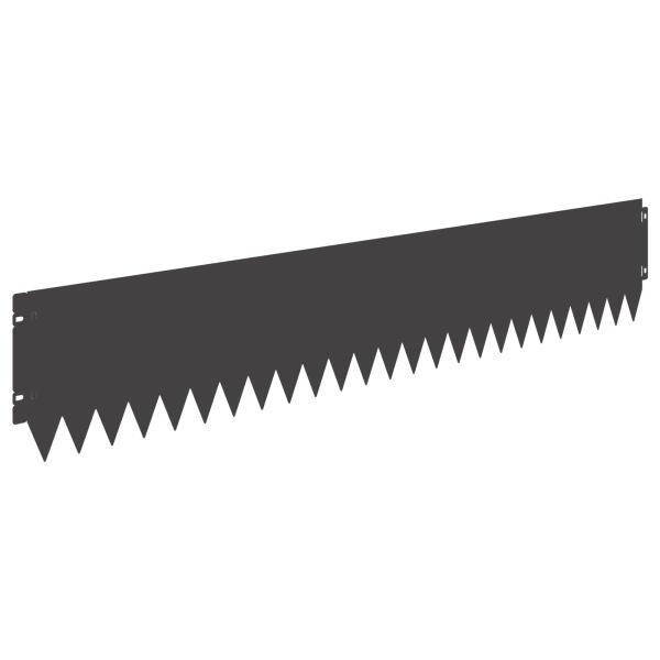 Rasenkante 20 stk. 103 x 20 cm Stahl Schwarz