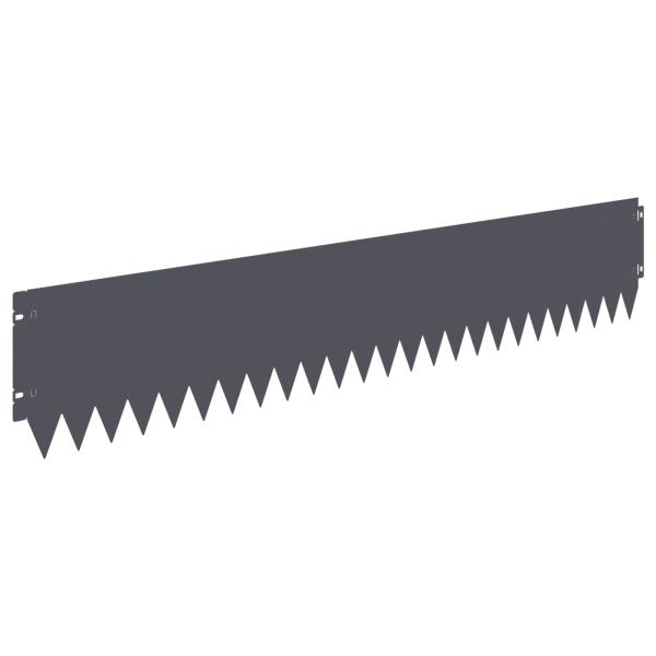 Rasenkante 20 stk. 103 x 20 cm Stahl Anthrazit