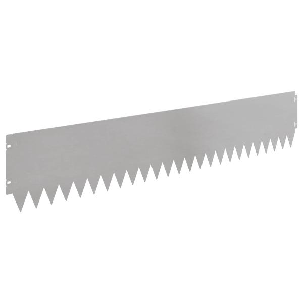Rasenkante 20 stk. 103 x 20 cm Stahl Silber