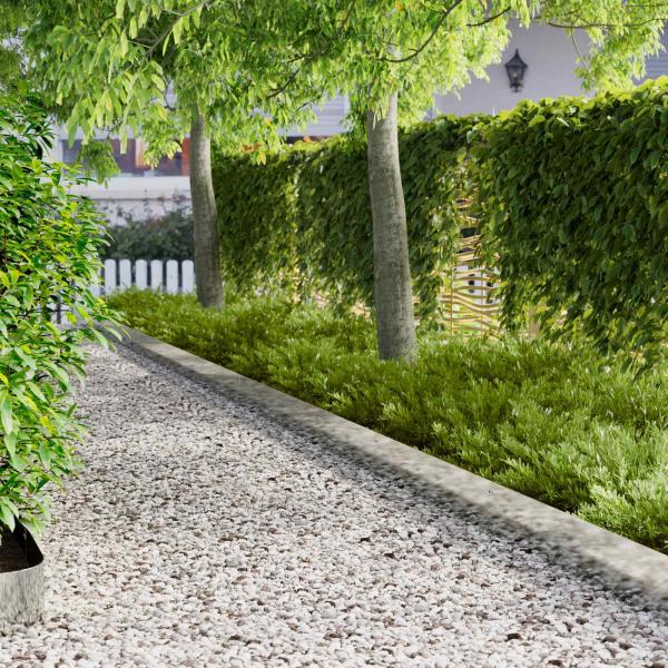 ARDEBO.de - Rasenkante 10 stk. 103 x 20 cm Stahl Silber