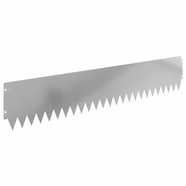 Rasenkante 10 stk. 103 x 20 cm Stahl Silber