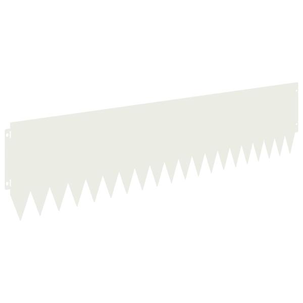 Rasenkante 20 stk. 103 x 25 cm Stahl Weiß