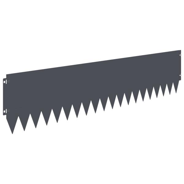 Rasenkante 10 stk. 103 x 25 cm Stahl Anthrazit