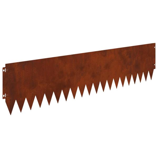 Rasenkante 20 stk. 103 x 25 cm Stahl Rostoptik