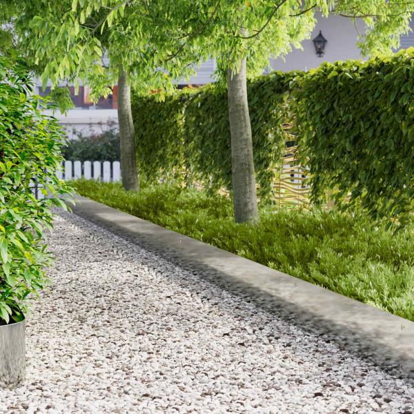 ARDEBO.de - Rasenkante 20 stk. 103 x 30 cm Stahl Silber