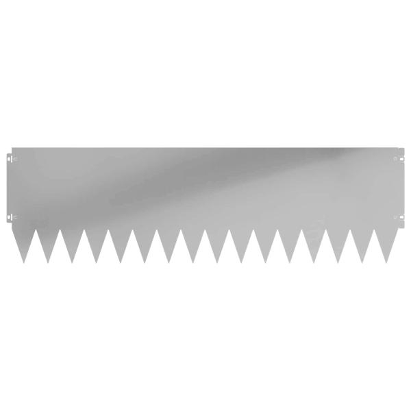 Rasenkante 20 stk. 103 x 30 cm Stahl Silber