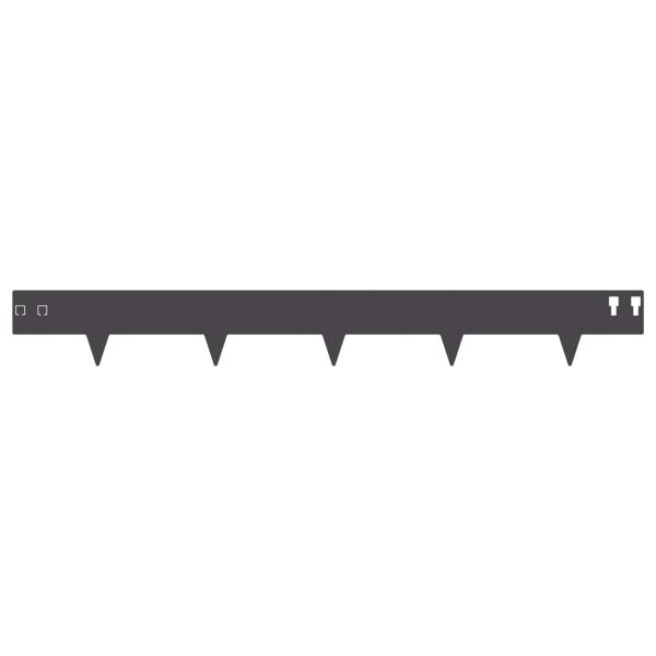 Raseneinfassung 10 stk. 100 x 12 cm Stahl Schwarz