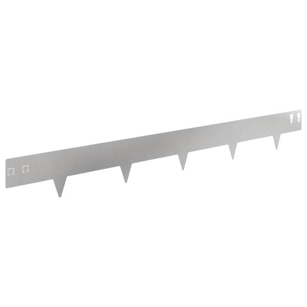 Raseneinfassung 20 Stk. 100 x 12 cm Stahl Silber
