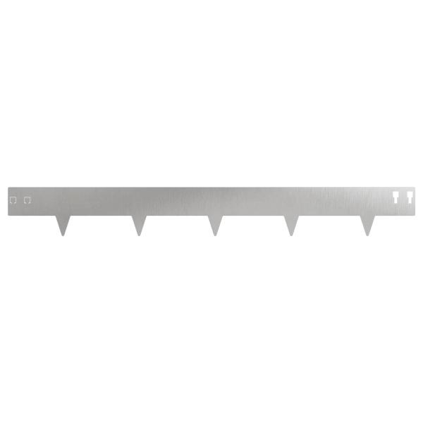 Raseneinfassung 20 Stk. 100 x 12 cm Stahl Silber
