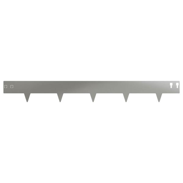 Raseneinfassung 20 stk. 100 x 12 cm Stahl Silber