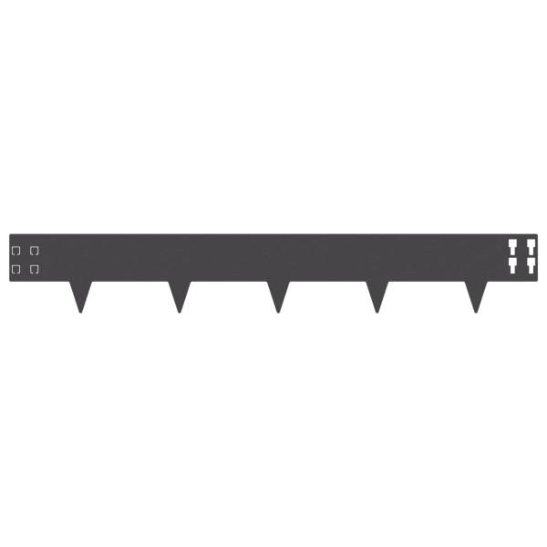 Raseneinfassung 50 stk. 100 x 15 cm Stahl Schwarz
