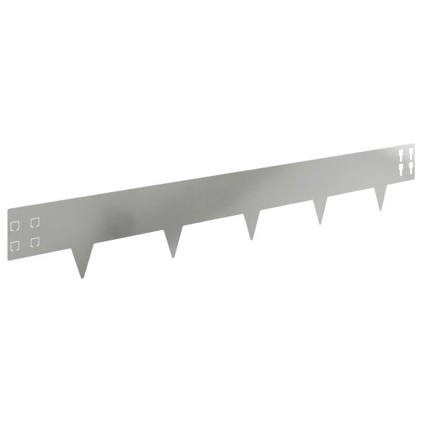 Raseneinfassung 10 stk. 100 x 15 cm Stahl Silber
