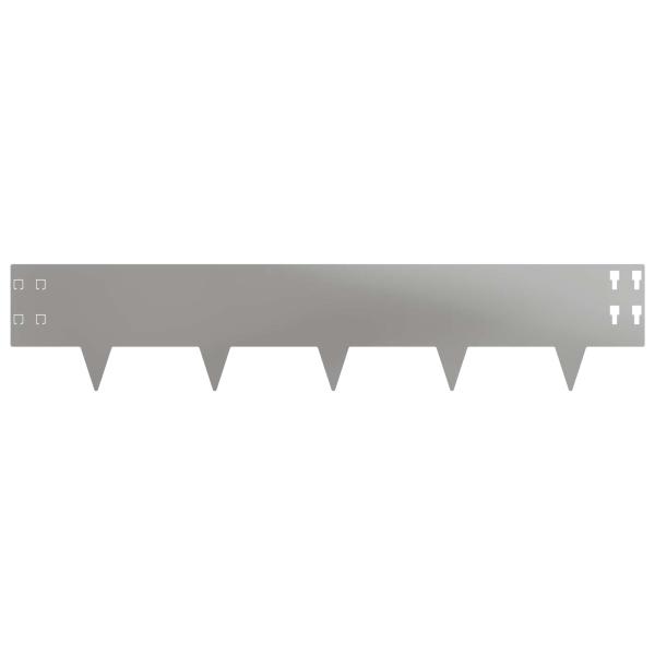 Raseneinfassung 20 stk. 100 x 20 cm Stahl Silber