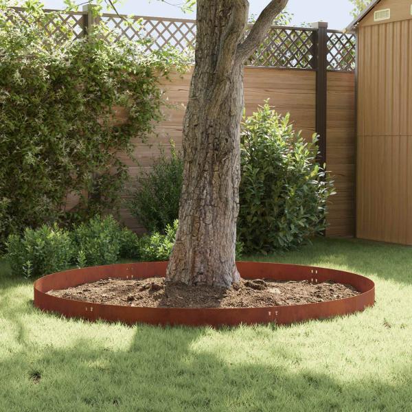 Raseneinfassung 20 Stk. 100 x 20 cm Stahl Rostig